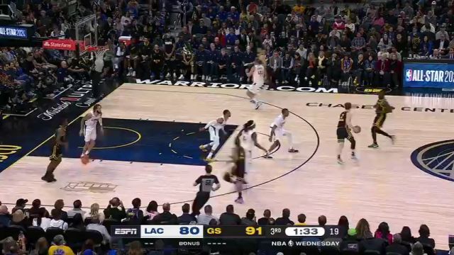 【2024年02月15日】快船vs勇士第3节英文原声录像回放