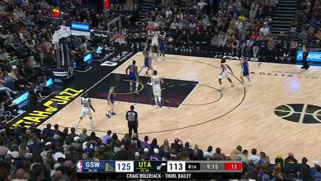 【2024年02月16日】NBA常规赛：勇士vs爵士第4节英文原声录像回放