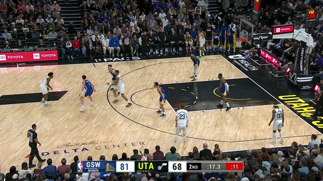 【2024年02月16日 勇士vs爵士集锦】针尖对麦芒！乔治底角发炮三分命中 波杰姆斯基极限操作回敬压哨一击