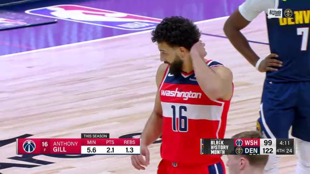 【2024年02月23日】NBA常规赛：奇才vs掘金第4节英文原声录像回放