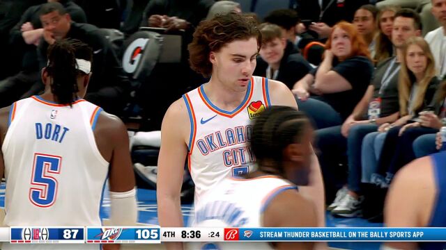 【2024年02月23日 快船vs雷霆集锦】哈登末节连续命中三分率队追分！