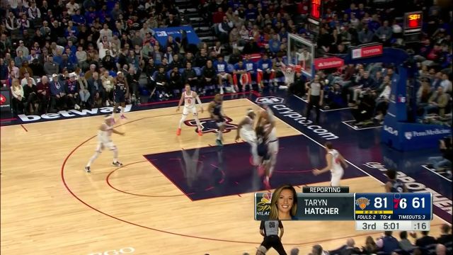 【2024年02月23日 尼克斯vs76人集锦】就是用速度来强吃！马克西利用速度强突布伦森上篮打进2+1