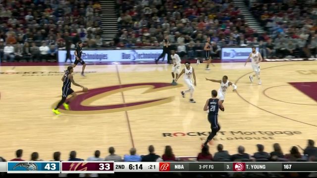 【2024年02月23日 魔术vs骑士集锦】秀起梦幻脚步！班凯罗迎着防守翻身后仰跳投美如画