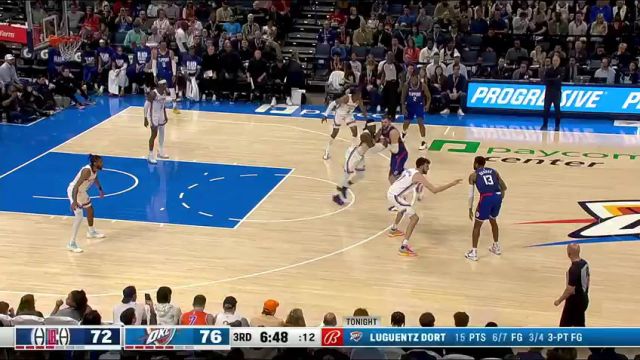 【2024年02月23日】快船vs雷霆第3节中文解说录像回放