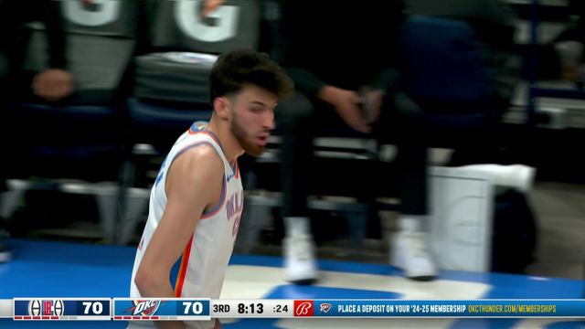 【2024年02月23日 快船vs雷霆集锦】不要轻易挑战他的忍耐程度 祖巴茨篮下吃饼遭霍姆格伦无情封盖