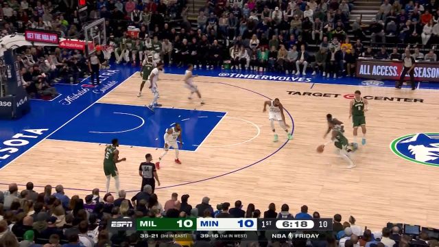 【2024年02月24日 雄鹿vs森林狼集锦】防成这样也能进！大洛外线超远三分颜射防守