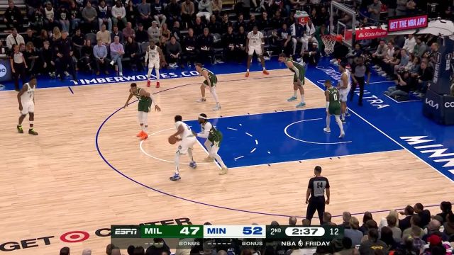 【2024年02月24日 雄鹿vs森林狼集锦】行云流水！字母哥死亡缠绕鬼手抢断滑翔暴扣一条龙