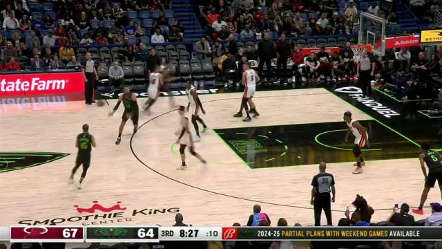 【2024年02月24日】NBA常规赛：热火vs鹈鹕第3节英文原声录像回放