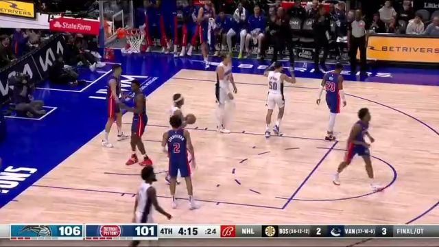 【2024年02月25日】NBA常规赛：魔术vs活塞英文原声全场录像回放