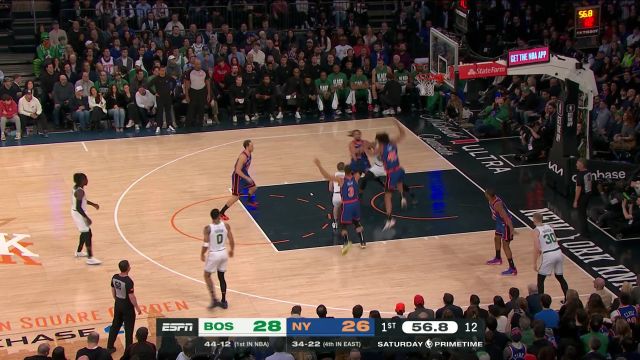 【2024年02月25日 凯尔特人vs尼克斯集锦】普理查德空中做出选择为时不晚 霍福德接球吃饼稳稳打进