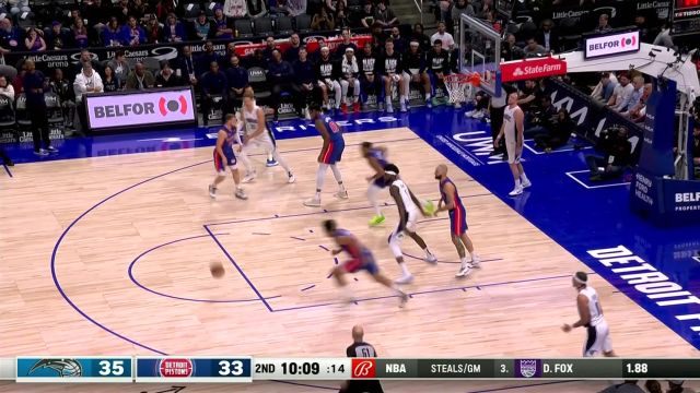 【2024年02月25日 魔术vs活塞集锦】笑纳失误大礼！格雷姆斯快攻双手重扣砍下活塞生涯首分