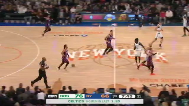 【2024年02月25日】凯尔特人vs尼克斯第3节英文原声录像回放