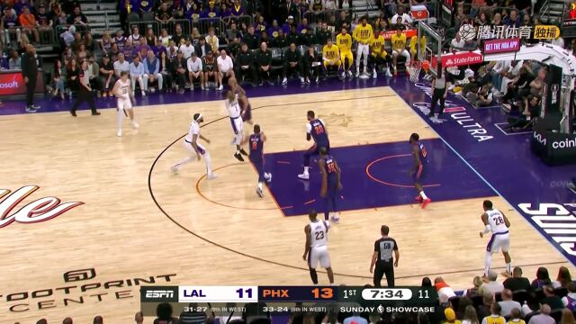 【2024年02月26日 湖人vs太阳集锦】老詹从三分线外背打 转身进内线暴扣！