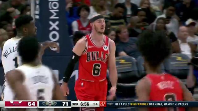 【2024年02月26日】NBA常规赛：公牛vs鹈鹕第3节中文解说录像回放