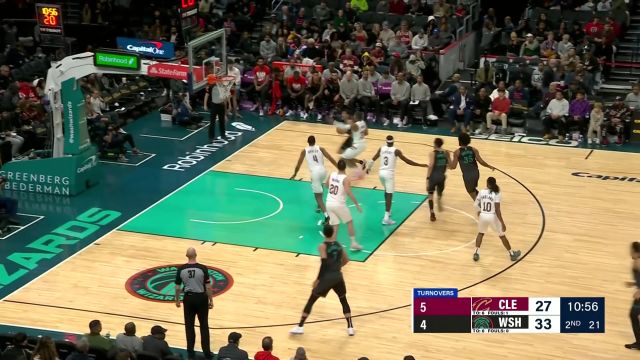 【2024年02月26日 骑士vs奇才集锦】一防一攻展现全面身手！ 莫布利施展大帽随后快攻接球暴扣得手