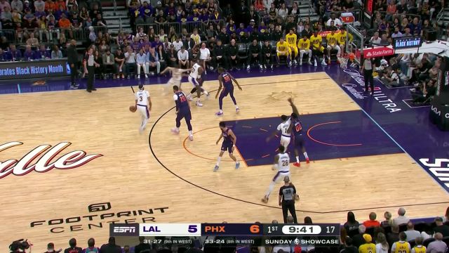 【2024年02月26日 湖人vs太阳集锦】双核连线！布克眼疾手快抢断回传助攻杜兰特跟进上篮