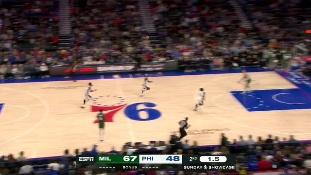 【2024年02月26日 雄鹿vs76人集锦】得到乐福的真传 字母哥后场底线炮弹式长转技惊四座