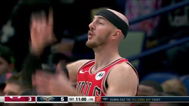 【2024年02月26日】NBA常规赛：公牛vs鹈鹕第1节英文原声录像回放