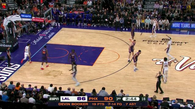 【2024年02月26日 湖人vs太阳集锦】出色的预判能力！浓眉及时跟进补扣得手续上火力