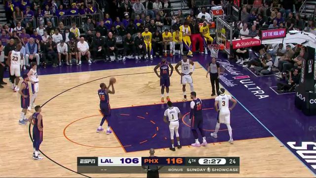 【2024年02月26日】湖人vs太阳英文原声全场录像回放