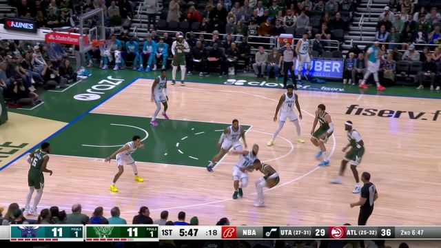 【2024年02月28日 黄蜂vs雄鹿集锦】晃得找不到北！ 利拉德转身晃倒马丁三分稳稳命中