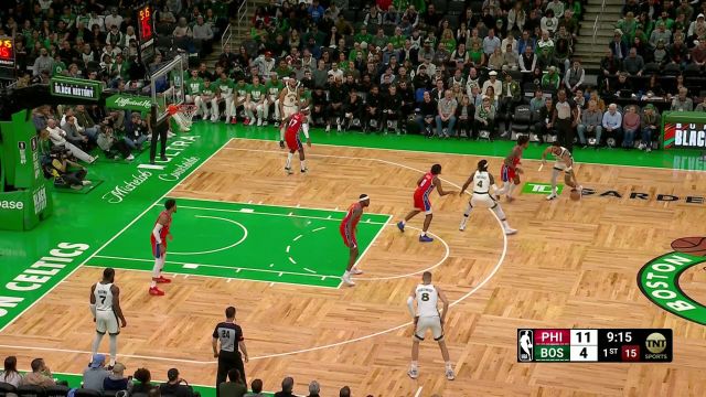 【2024年02月28日 76人vs凯尔特人集锦】外线狂轰滥炸！塔图姆借掩护三分一击即中 又为波神做饼助其三分命中打停对手