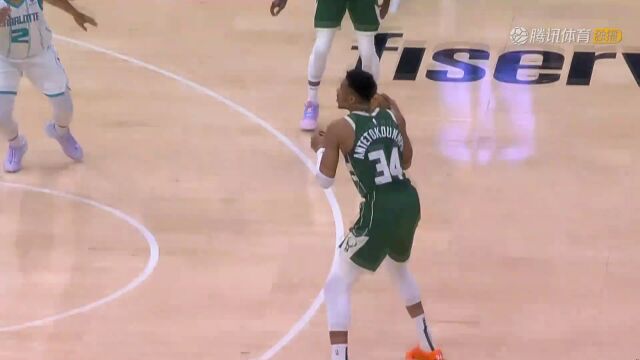 【2024年02月28日 黄蜂vs雄鹿集锦】被放空两米！字母哥三分幸运巅进 表情亮了