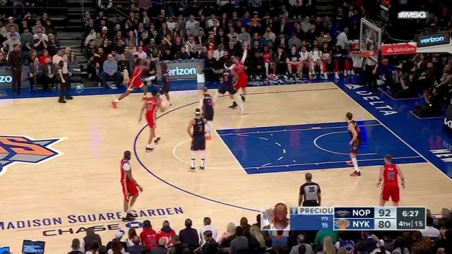 【2024年02月28日】NBA常规赛：鹈鹕vs尼克斯第4节英文原声录像回放