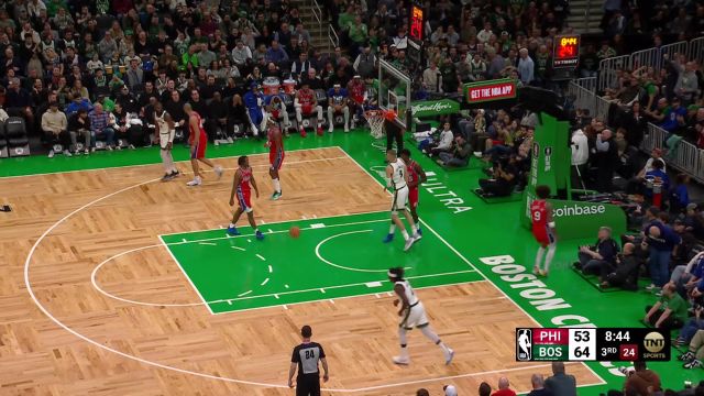 【2024年02月28日 76人vs凯尔特人集锦】76人99-117凯尔特人 双探花合砍60分马克西空砍32分绿军主场击退76人
