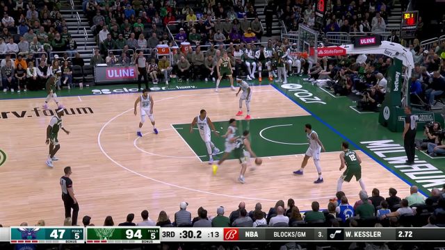 【2024年02月28日 黄蜂vs雄鹿集锦】早早结束比赛悬念！ 康诺顿上篮命中雄鹿三节已经领先黄蜂49分