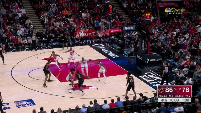 【2024年02月29日 骑士vs公牛集锦】隐藏自己伺机待发！ 奥科罗底角三分出手直接命中