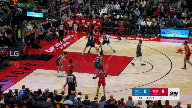 【2024年02月29日 独行侠vs猛龙集锦】敲山震虎！猛龙队开场气势如虹 外线手感爆棚连续三分命中