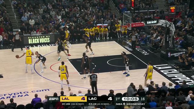 【2024年02月29日 湖人vs快船集锦】詹眉连线重现江湖！浓眉弧顶发牌妙传空切的詹姆斯单手劈扣