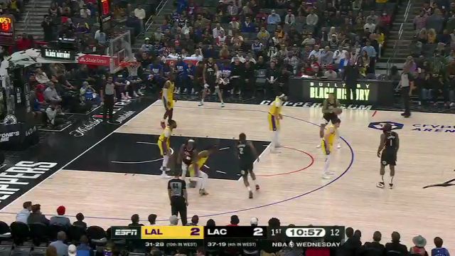 【2024年02月29日】快船vs湖人第1节中文解说录像回放