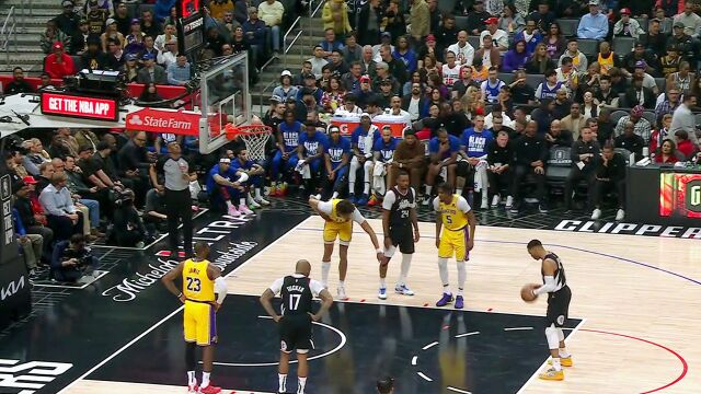 【2024年02月29日 湖人vs快船集锦】哈登爆发！欧洲步突破杀内线轻取两分！