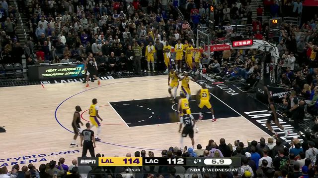 【2024年02月29日 湖人vs快船集锦】球队定海神针！詹姆斯行进间长传助攻雷迪什暴扣杀死比赛