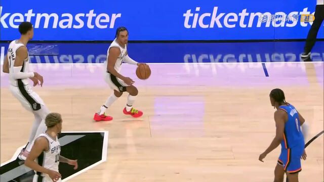 【2024年03月01日 雷霆vs马刺集锦】文班logo shot迎射霍姆格伦 生死时刻关键一击