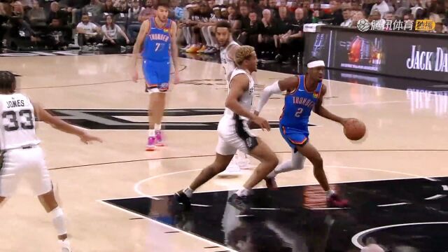 【2024年03月01日 雷霆vs马刺集锦】恐怖大抡帽！文班亚马封杀亚历山大