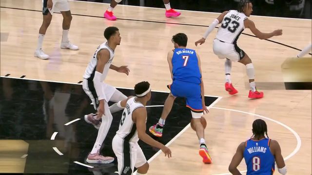 【2024年03月01日 雷霆vs马刺集锦】完全是碾压级别！文班亚马窒息封盖霍姆格伦一招杀死比赛