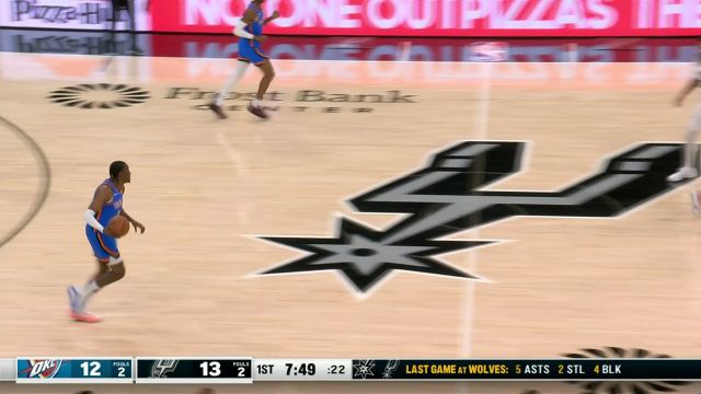 【2024年03月01日 雷霆vs马刺集锦】禁区游刃有余！威廉姆斯旋转跳跃干拔重扣一气呵成