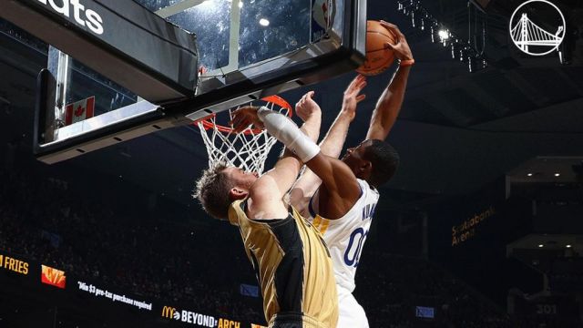 【2024年03月02日 勇士vs猛龙集锦】勇士vs猛龙五佳球 迪克背身空接 库明加隔扣珀尔特尔