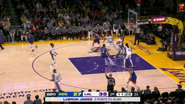 【2024年03月03日 掘金vs湖人集锦】扛起球队进攻重任！小波特内外皆有连得五分