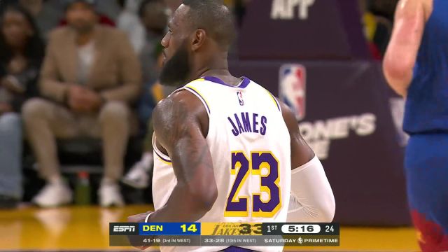 【2024年03月03日 掘金vs湖人集锦】还差四分！詹姆斯底角无解三分一箭穿心