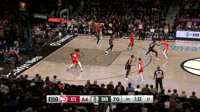 【2024年03月03日 老鹰vs篮网集锦】博格达诺维奇弧顶发牌 助攻约翰逊空中躲闪折叠暴扣