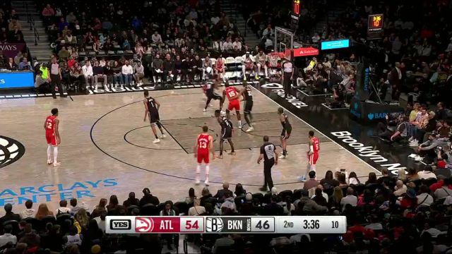 【2024年03月03日】NBA常规赛：老鹰vs篮网第2节英文原声录像回放