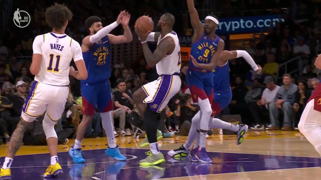 【2024年03月03日 掘金vs湖人集锦】防守铜墙铁壁！沃特森高高跃起大帽摁下詹姆斯