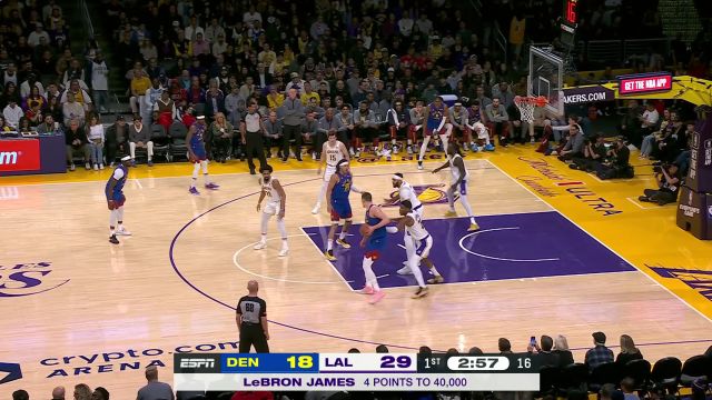 【2024年03月03日 掘金vs湖人集锦】我的地盘我做主！浓眉严防死守遮天大帽教育约基奇