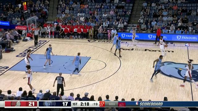 【2024年03月03日 开拓者vs灰熊集锦】充满想象力的传球！格兰特脑后传球助飞贾巴里沃克飞天暴扣