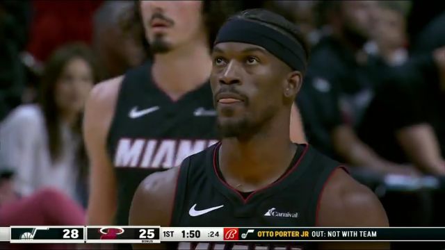 【2024年03月03日】NBA常规赛：爵士vs热火第1节英文解说录像回放