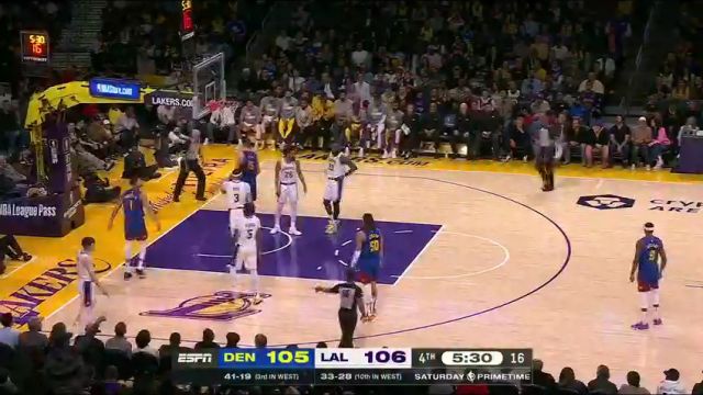 【2024年03月03日】掘金vs湖人第4节英文原声录像回放